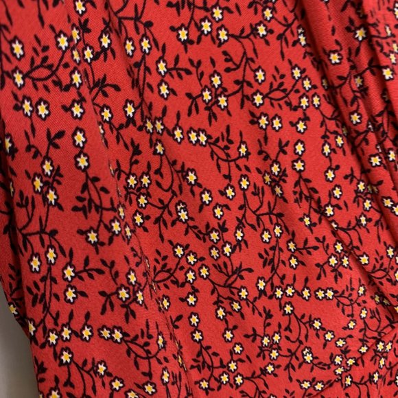 Free People Clara Floral Tunic Dress Red Small - Picture 8 of 16